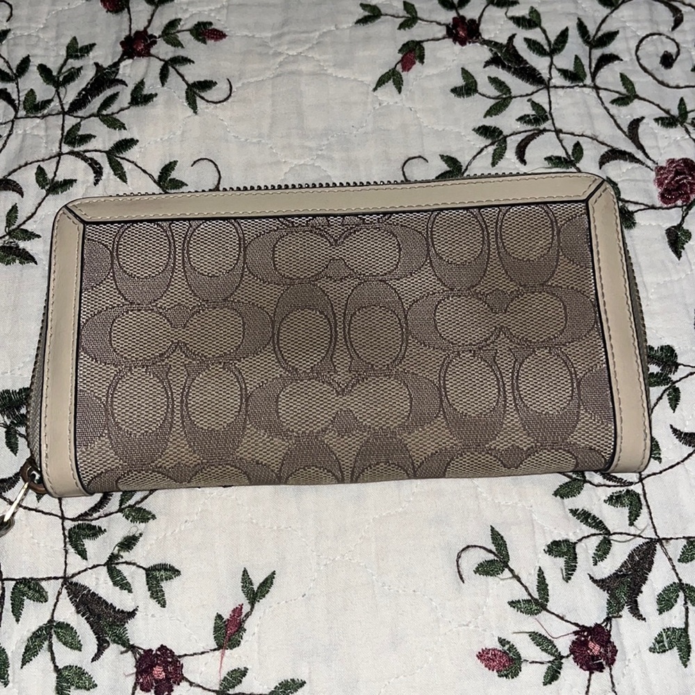 Tan coach wallet